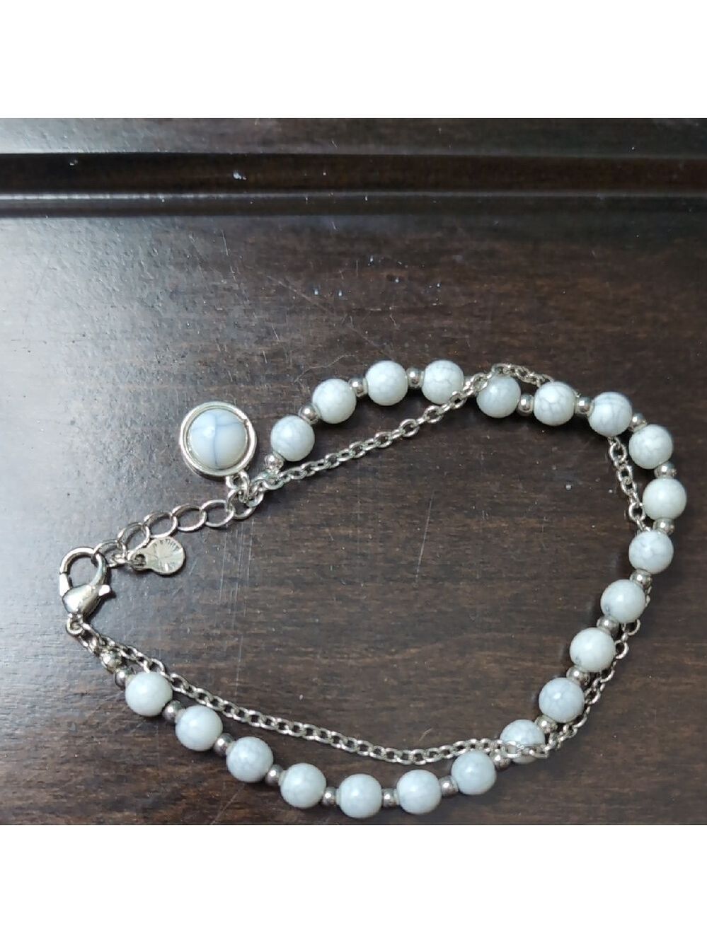 Bohemian Silver and Blue Charm Bracelet - Picture 3 of 5